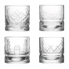 Dandy whiskeyglas 4-delig, Transparant
