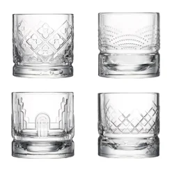 Dandy whiskeyglas 4-delig, Transparant