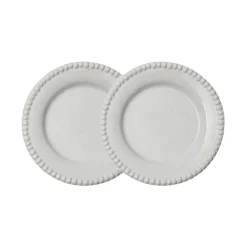 Daria bordje Ø18 cm 2-pack, Cotton white shiny