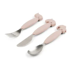 Deer Friends Easy-grip bestekset 3-delig, Powder