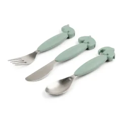 Deer Friends Easy-grip bestekset 3-delig, Green