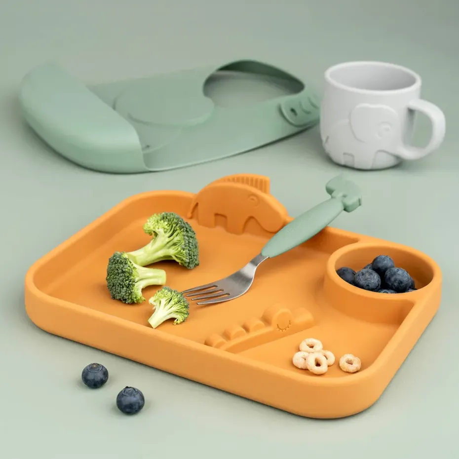 Deer Friends Easy-grip bestekset 3-delig, Green