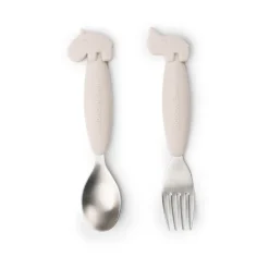 Deer Friends Easy-grip bestekset 2-delig, Sand