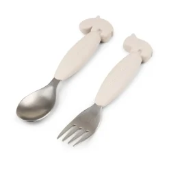 Deer Friends Easy-grip bestekset 2-delig, Sand