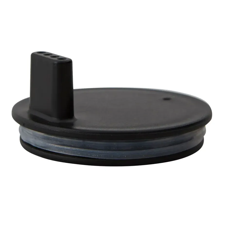 Design Letters deksel voor tritaanglas, Zwart