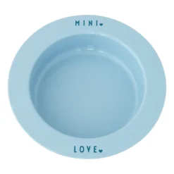 Design Letters diep bord favoriet mini, Light blue-love