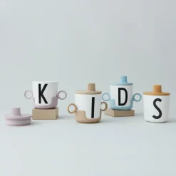 Design Letters drinktuit/deksel voor melamine beker, Lichtblauw