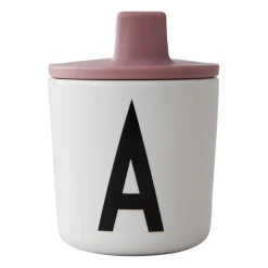 Design Letters drinktuit/deksel voor melamine beker, Ash rose