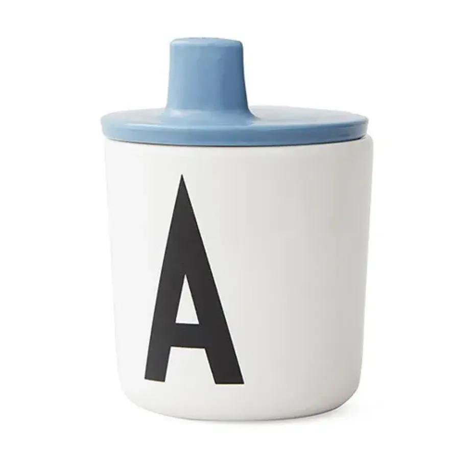 Design Letters drinktuit/deksel voor melamine beker, blauw