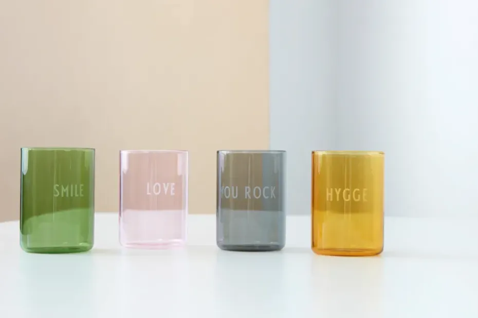 Design Letters favoriete glas 35 cl, Hygge-mustard