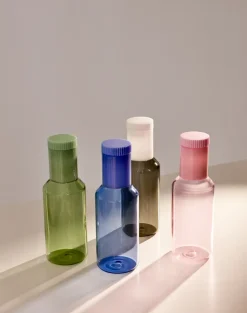 Design Letters glazen karaf tube 1 L, Pink/milky pink