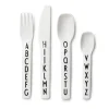 Design Letters kinderbestek melamine, 4 stuks