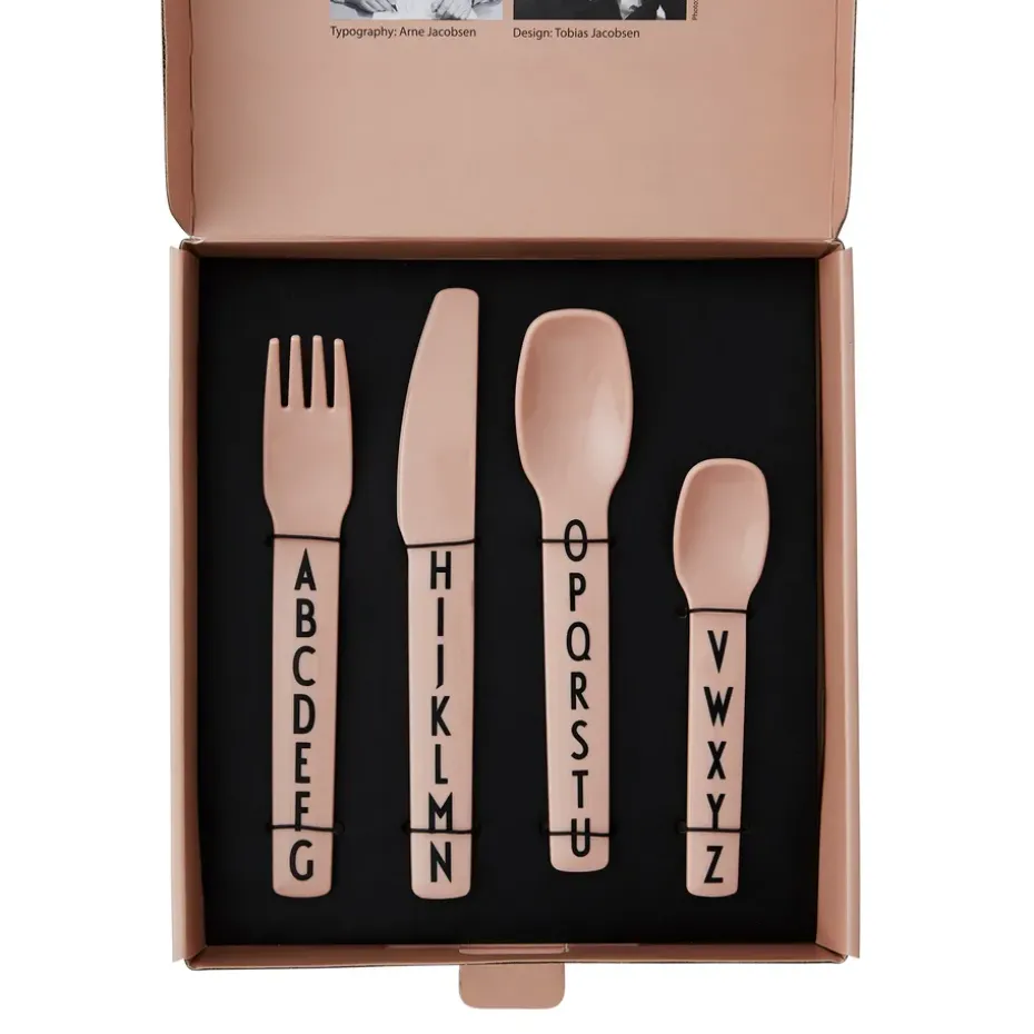 Design Letters kinderbestek melamine, Nude