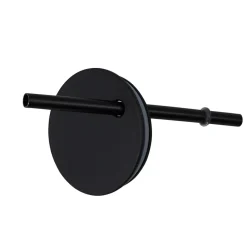 Design Letters rietje met deksel, Zwart