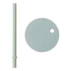 Design Letters rietje met deksel, Groen