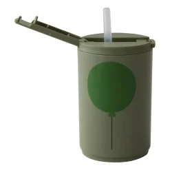 Design Letters thermosmok met rietje 33 cl, Forest green