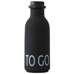 Design Letters TO GO drinkfles, Zwart