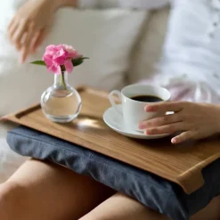 Dienbladkussen mini, Grijs-walnoot