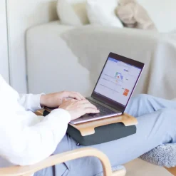 Dienbladkussen mini, Wilgenhout-zout & peper grijs