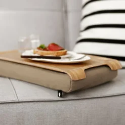 Dienbladkussen mini, zand-wilgenhout