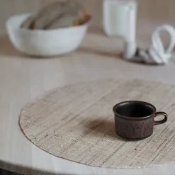 Dixie linnen placemat rond, Natural