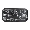 Dogs serveerplaat 22x43 cm, Black-white