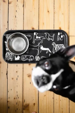 Dogs serveerplaat 22x43 cm, Black-white