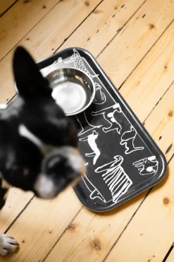 Dogs serveerplaat 22x43 cm, Black-white