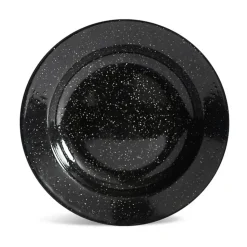 Doris emaille bord Ø20 cm, Zwart