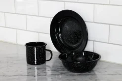 Doris emaille kom Ø16 cm, Zwart