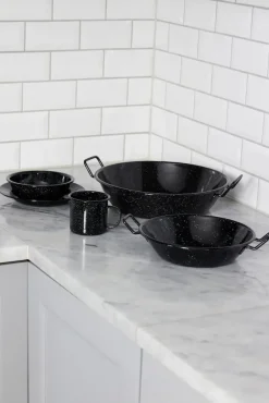 Doris emaille kom Ø16 cm, Zwart