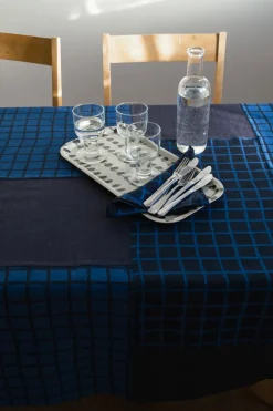 Dot dienblad 22x43 cm, Black-white