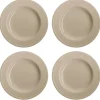 Dots bord 28 cm 4 stuks, Beige