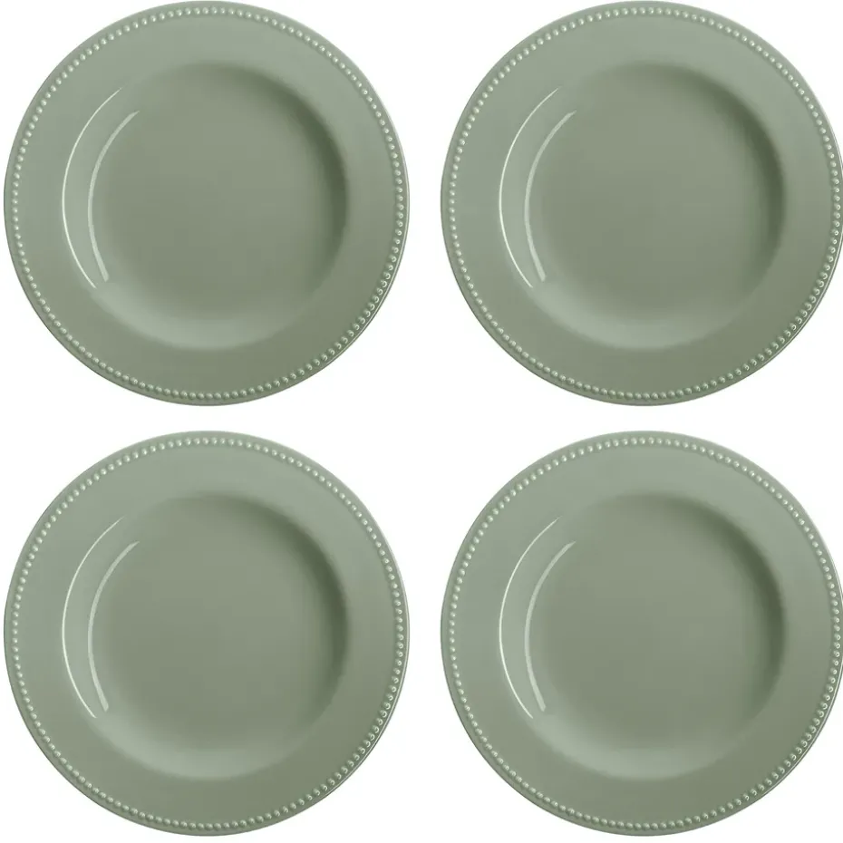 Dots bord 28 cm 4 stuks, Groen