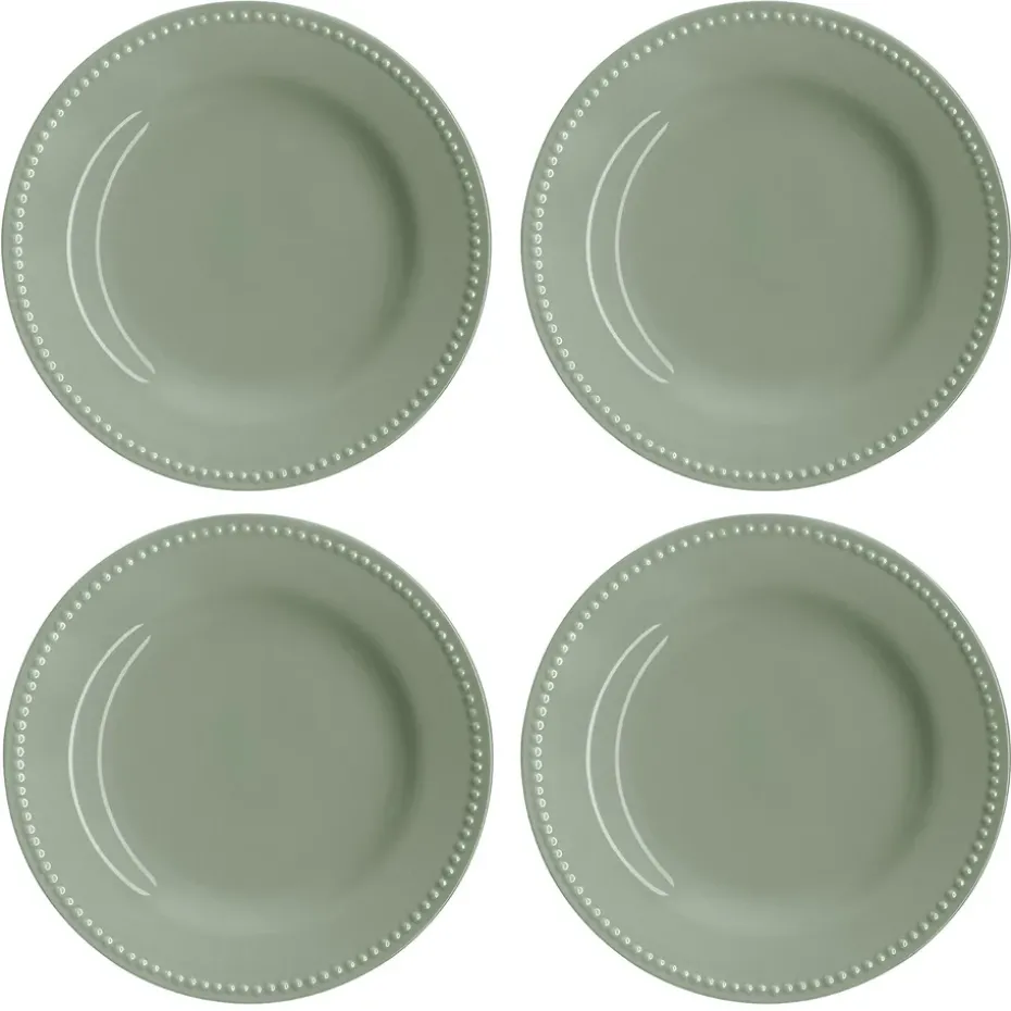 Dots klein bord 22 cm 4 stuks, Groen