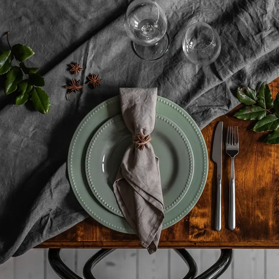 Dots klein bord 22 cm 4 stuks, Groen