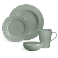 Dots klein bord 22 cm 4 stuks, Groen