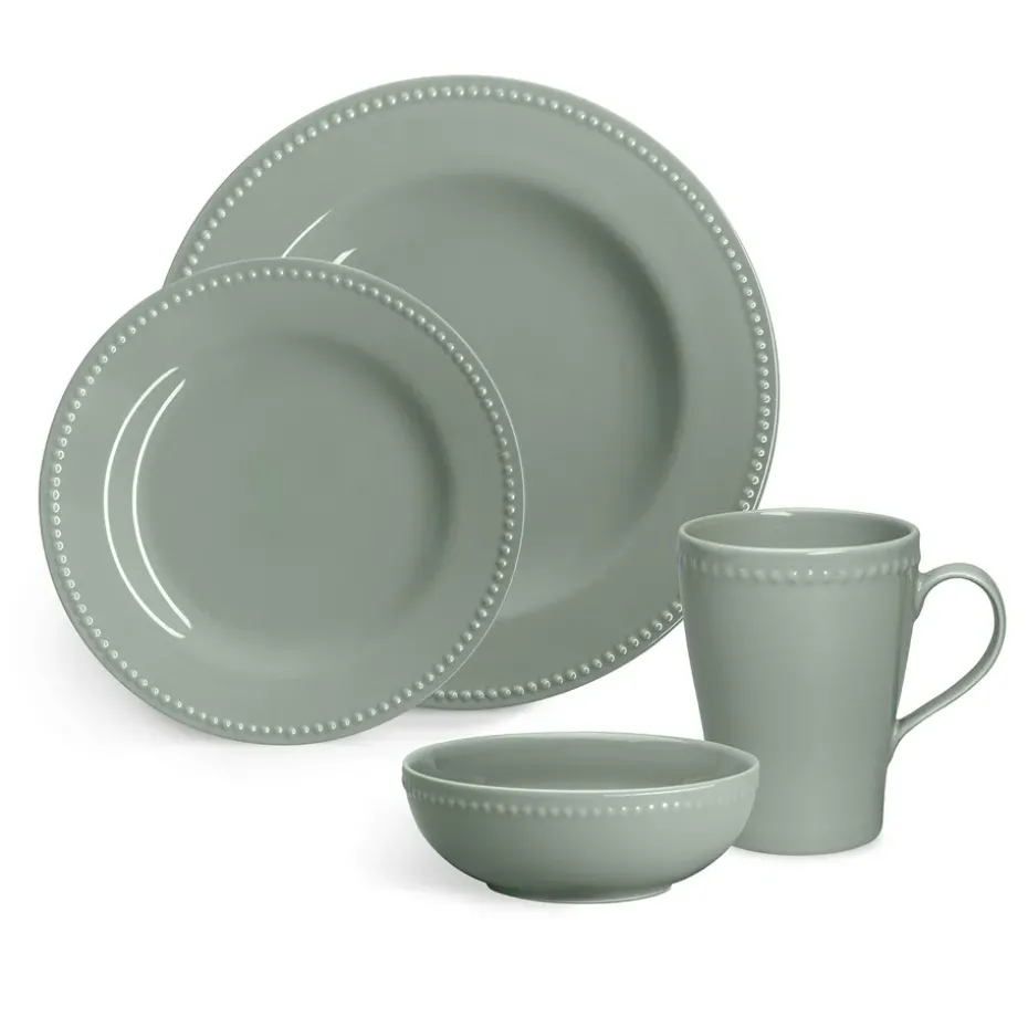 Dots klein bord 22 cm 4 stuks, Groen