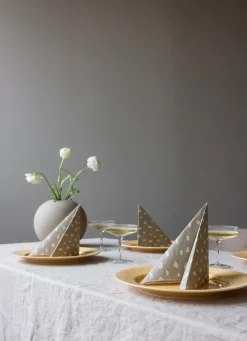 Dots servetten 33x33 cm 20-pack, Sand