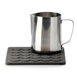 Dots vierkante pannenonderzetter 20x20 cm, Zwart