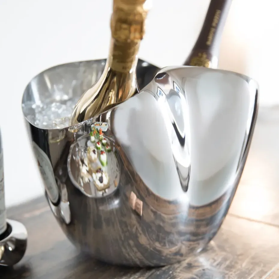Drift champagnekoeler 23 cm, Roestvrij staal
