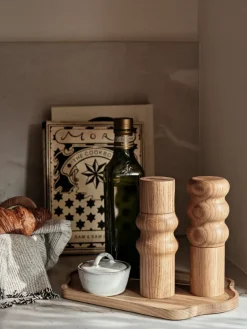 Edgar zout- en pepermolen 20 cm, Natuurlijk geoliede eiken