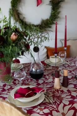 Edith servet 45x45 cm 2-pack, Bordeauxrood