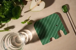 Elephant glasonderzetter 11x10 cm, Green