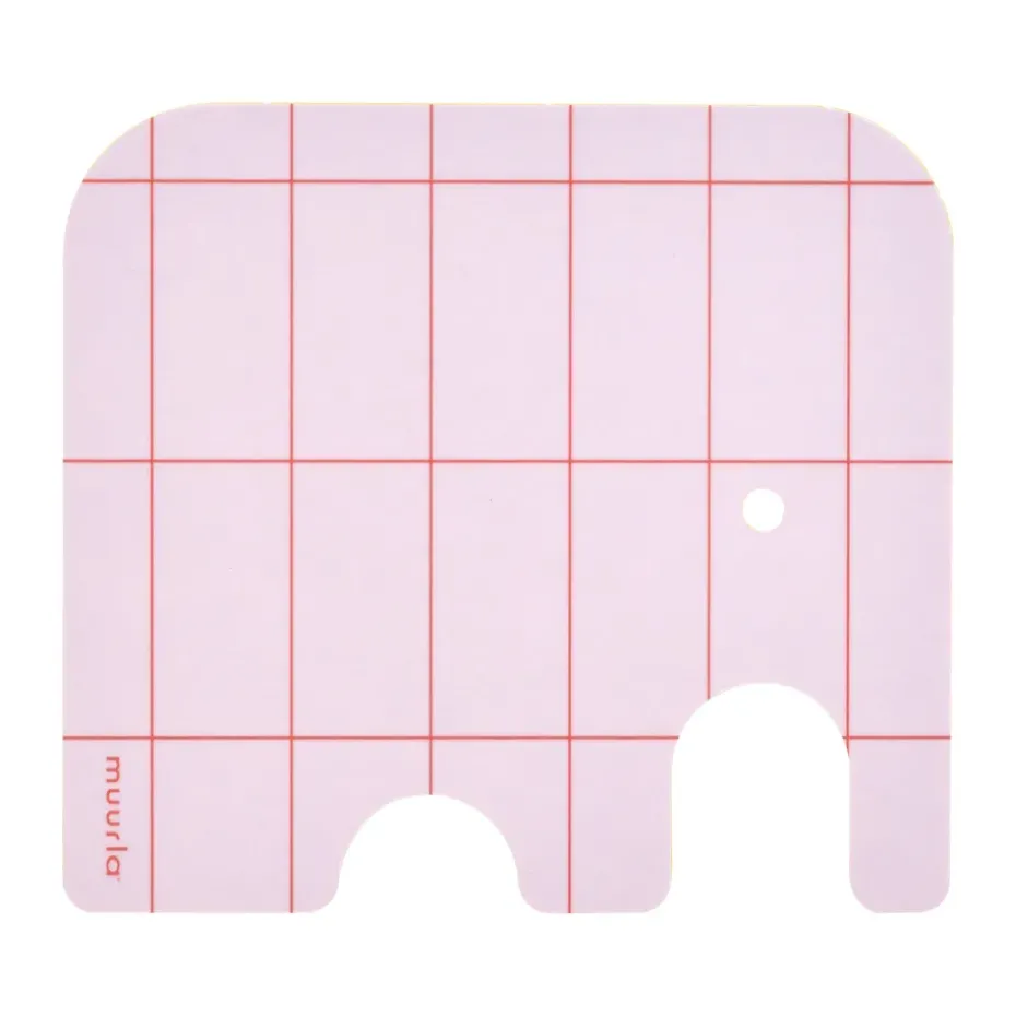 Elephant glasonderzetter 11x10 cm, Pink