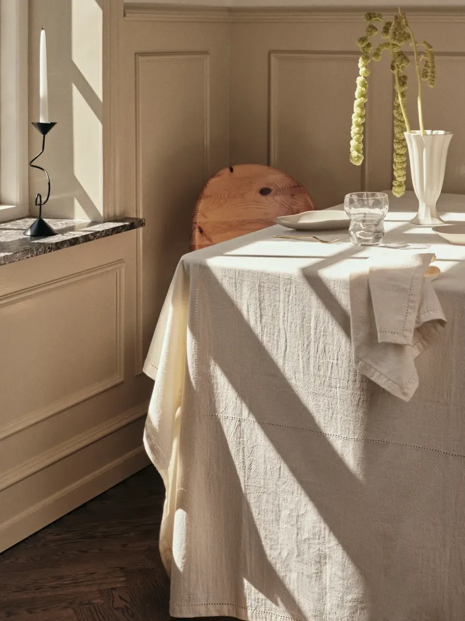 Elin tafellaken, 160x300 cm, Off white