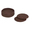 Ella glasonderzetters Ø10,5 cm 6-pack, Pure brown