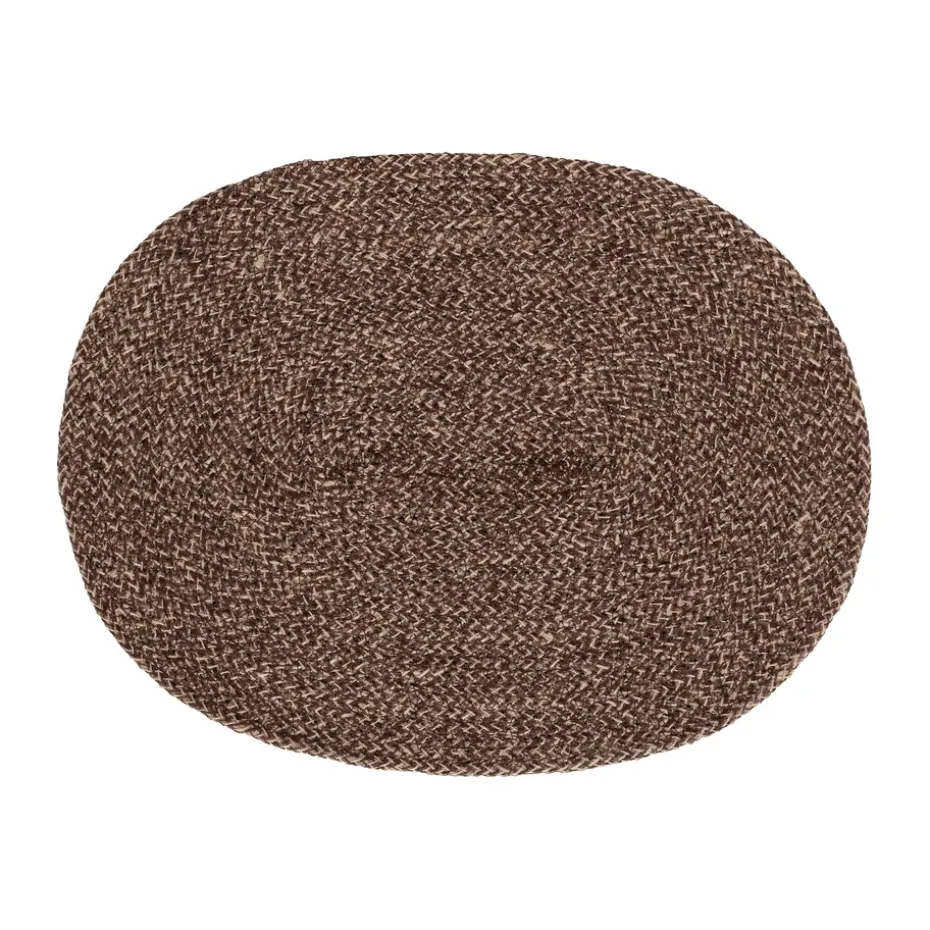 Ella placemat ovaal, Brun