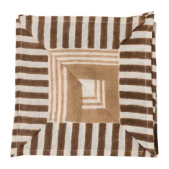 Ella servet 50x50 cm, Hazelnut checkered