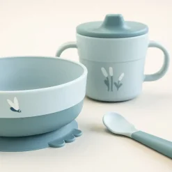 Elphee foodie first meal serviesset 3-delig, Blue